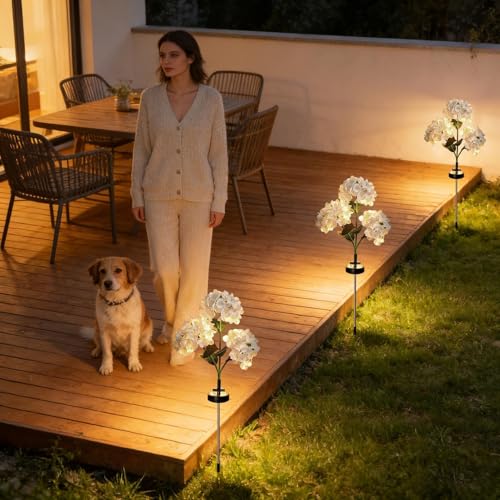 Lámpara de resina impermeable de hortensias de seda exclusivas 2