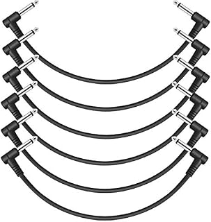 Donner 30CM Guitar Patch Cable Black 6-Pack