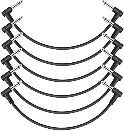 Donner 30CM Guitar Patch Cable Black 6-Pack