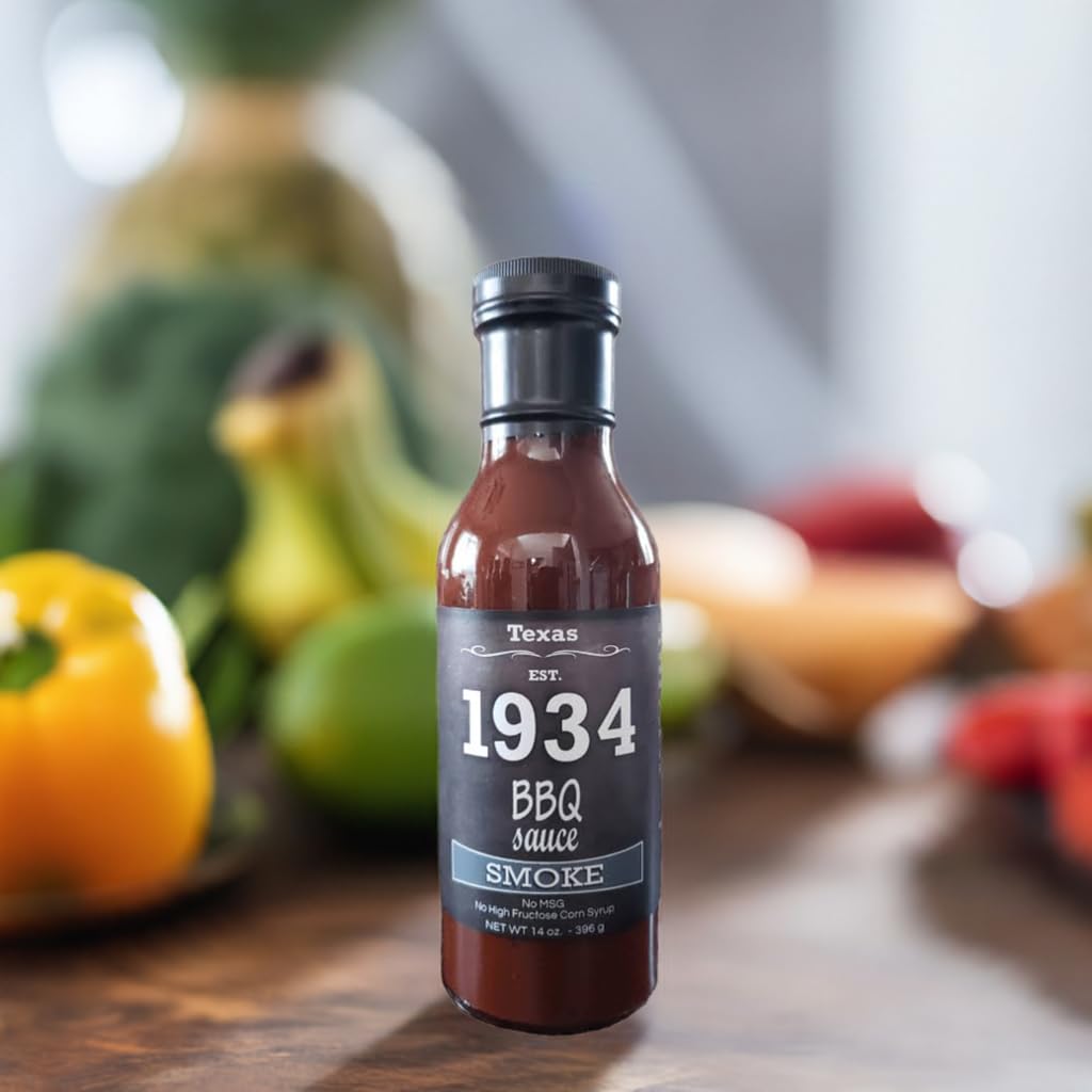 1934 BBQ Sauce | Original, Heat, Smoke & Sweet Onion 14 oz | Authentic Texas Style Barbecue Sauce | No Preservatives or High Fructose Corn Syrup | Rich Bold Taste for Grilling & Everyday Cooking