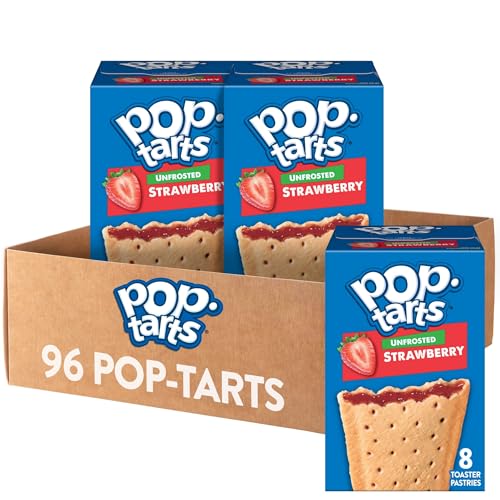 Pop-Tarts Unfrosted Strawberry Toaster Pastries (96 count)