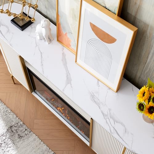 Luxury Marble Top TV Console