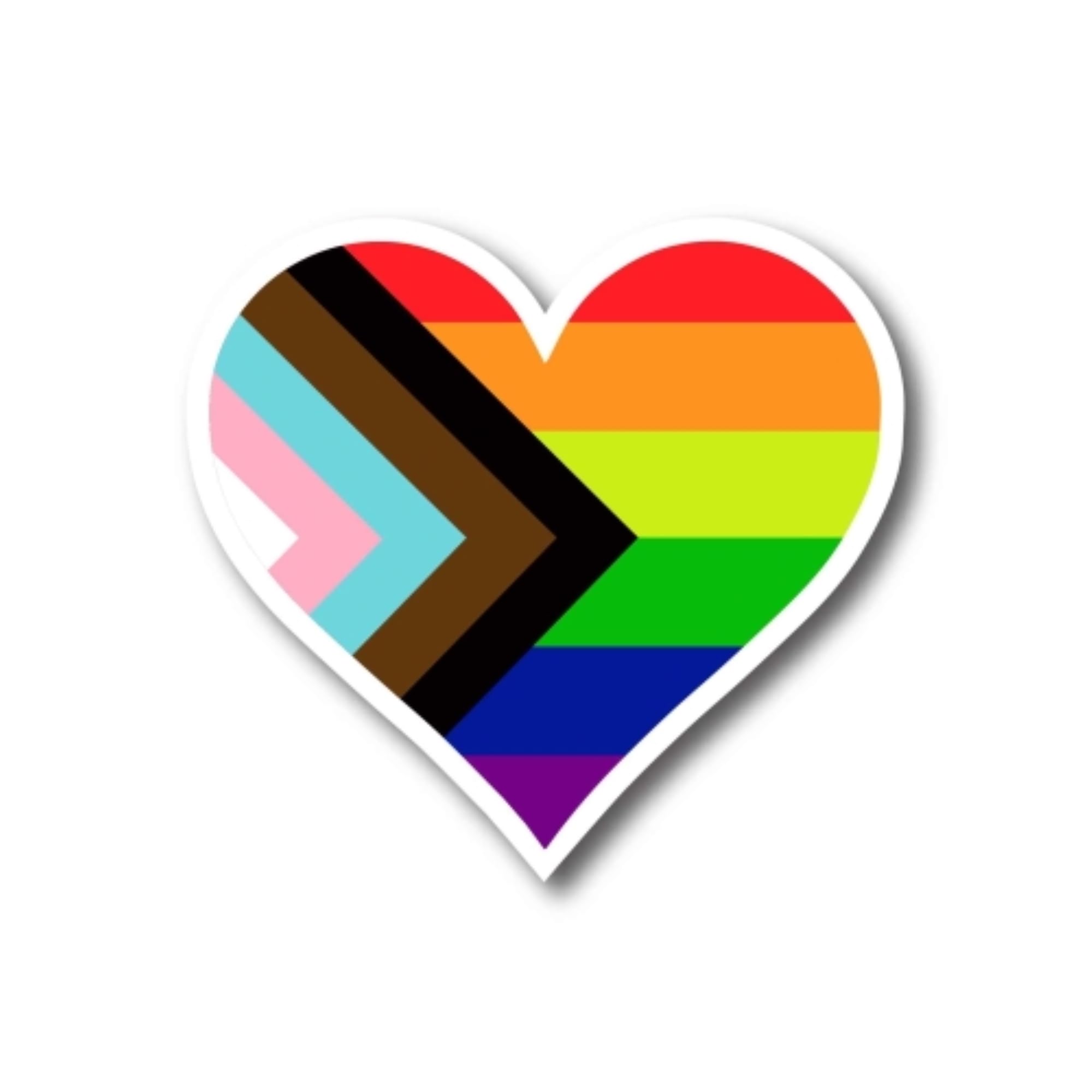 Magnet Me Up LGBTQ Heart Emoticon Magnetic Decal - 5", Heavy Duty Waterproof UV Printed Vinyl for Truck, SUV, Refrigerator, Locker, Equality &amp; Inclusion, Pride Car Accessories, Made in USA