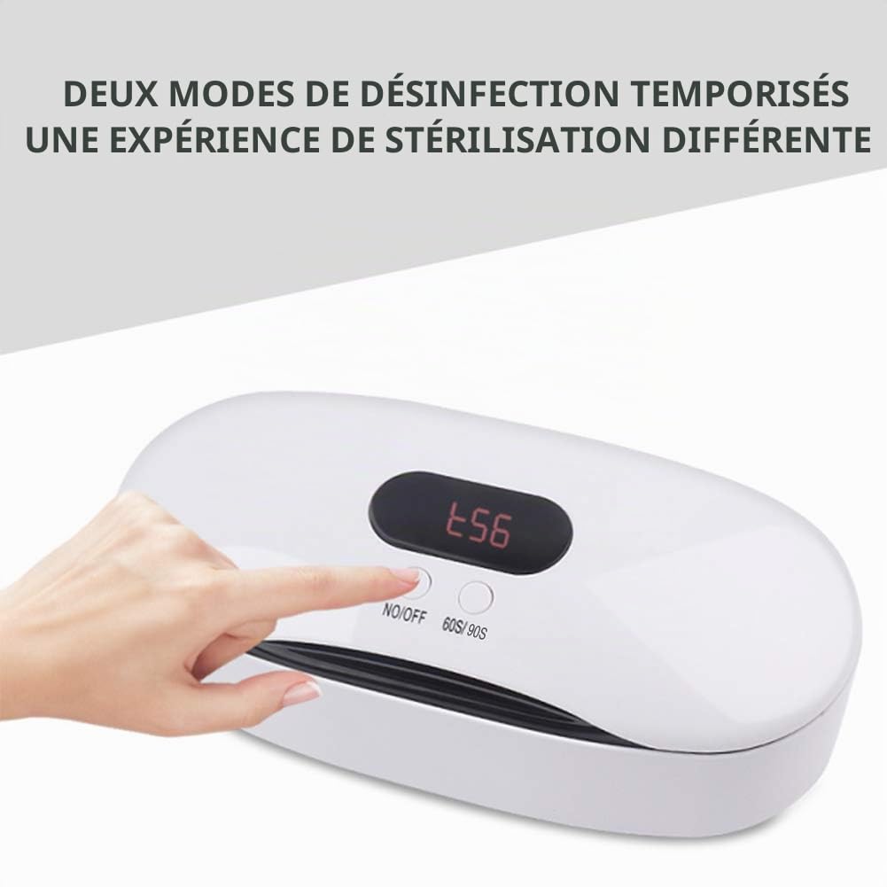Machine germicide professionnelle UV, boîtier stérilisateur UV pour stérilisation des outils de manucure et de tatouage, certification CE pour 99,99 % des bactéries, UV, charge USB