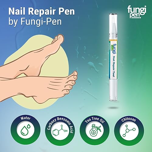 Nail Repair Pen by Fungi-Pen. Nail Repair Tool for Toenail Damage and Discoloration, Fingernail and Toenail Bed Repair, Extra Strength, Toe Nail Restoring Professional Solution (Pack of 4) - Thumbnail 6