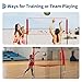 Volleyball Practice Net 8x11 Ft, 2 in 1 Volleyball Training Station for Hitting Spiking Serving, 3-Height Adjustable Portable Volley Nets w/Carry Bag, Sports Games for Beach Backyard Outdoor Indoor