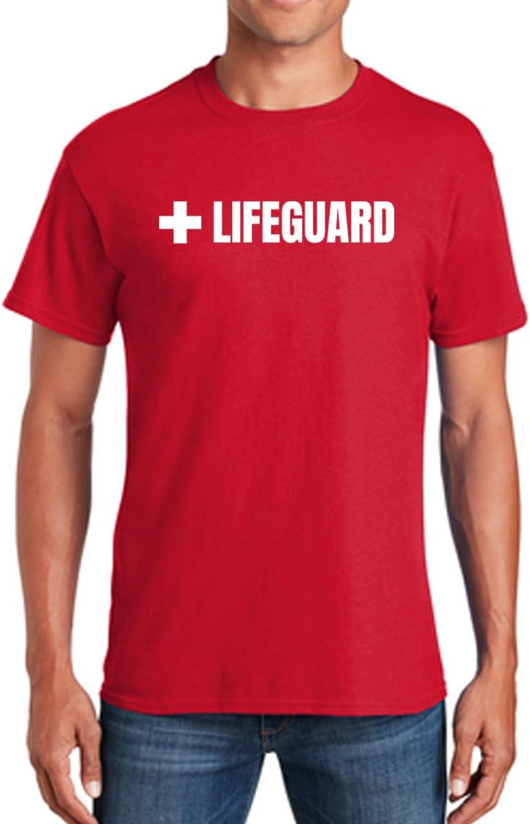 Lifeguard Staff T-Shirt Employee Uniform - Soft Touch Cotton Material - Unisex