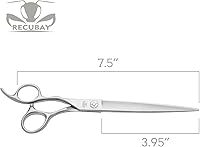 Vista 4 de Tijeras de aseo de perros mate para zurdos, excelentes tijeras de aseo para todas las razas, diseño para peluqueros profesionales.