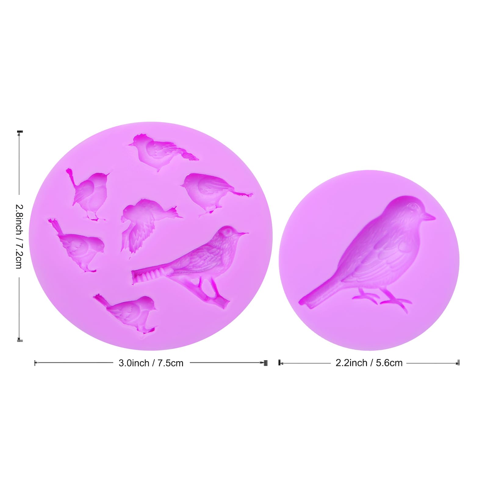 Vogel-Silikonform M125 – Für Fondant, Schokolade & Deko Zum Selbermachen