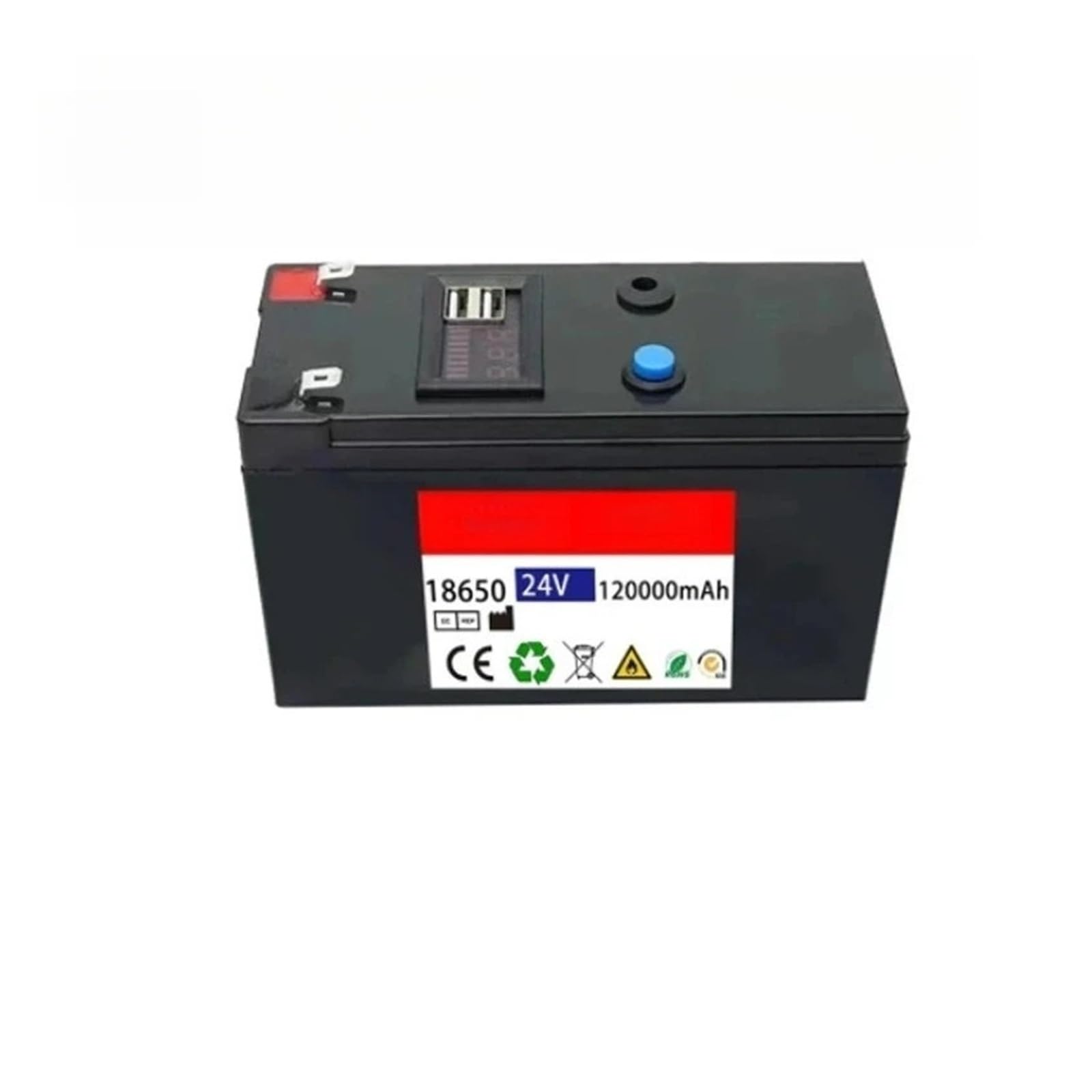 Batteria A Ciclo Profondo Batteria Di Riserva Al Litio Da 24 V 120 Ah | Alimentatore Alimentatore da esterno con interfaccia USB Display di alimentazione