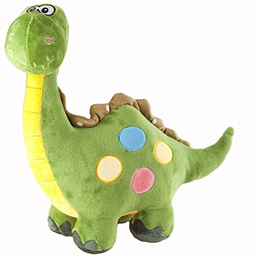 Marsjoy 16" L × 14" H Green Stuffed Dinosaur Plush Stuffed Animal Toy for Baby Gifts Kid Birthday Party Gift