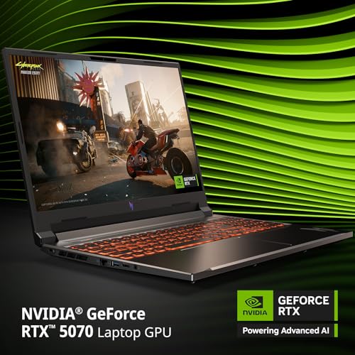 Nitro V 16 AI ANV16-42-R9JL Notebook Gaming, NVIDIA GeForce RTX 5070 8 GB GDDR7, Processore AMD Ryzen 7 260, Ram 16 GB DDR5, 1024 GB SSD, Display 16" WUXGA IPS 180 Hz, Windows 11 Home - Notebook - Immagine 4