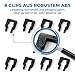 8x Besteckkorb Klammer Halter Set kompatibel mit Miele Spülmaschine G305 G3xx – Ersatz für 09759811 & 1107900, Robuste ABS Korbführung Clips für Geschirrkorb Befestigung