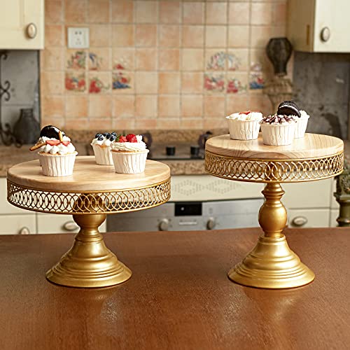 Weharnar Set Of 2 Cake Stand For Dessert Table Cake Plate Tray For Wedding Birthday Baby Shower Christmas Party, Cake Stand 12" 10" #TOP4