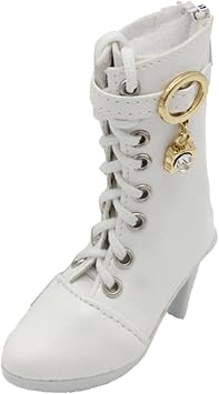 Amagogo 1/3 Ball Jointed Dolls Shoes, BJD Long Boots Shoes, 7.5 cm Length for 1/3 BJD Doll, 60cm 24inch BJD Doll Accessories, White