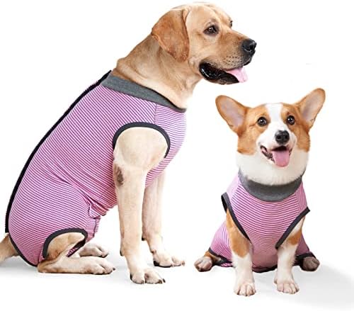 LIANZIMAU Dog Surgery Recovery Suit Dog Onesie for Surgery Female Spay Suit Surgical Vest Dog Bodysuit after Surgery Male Castration Medical Pet Shirt Cone E-Collar Alternative