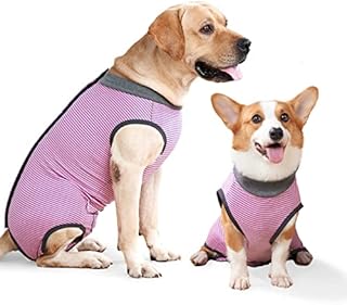 LIANZIMAU Dog Surgery Recovery Suit Dog Onesie for Surgery Female Spay Suit Surgical Vest Dog Bodysuit after Surgery Male Castration Medical Pet Shirt Cone E-Collar Alternative