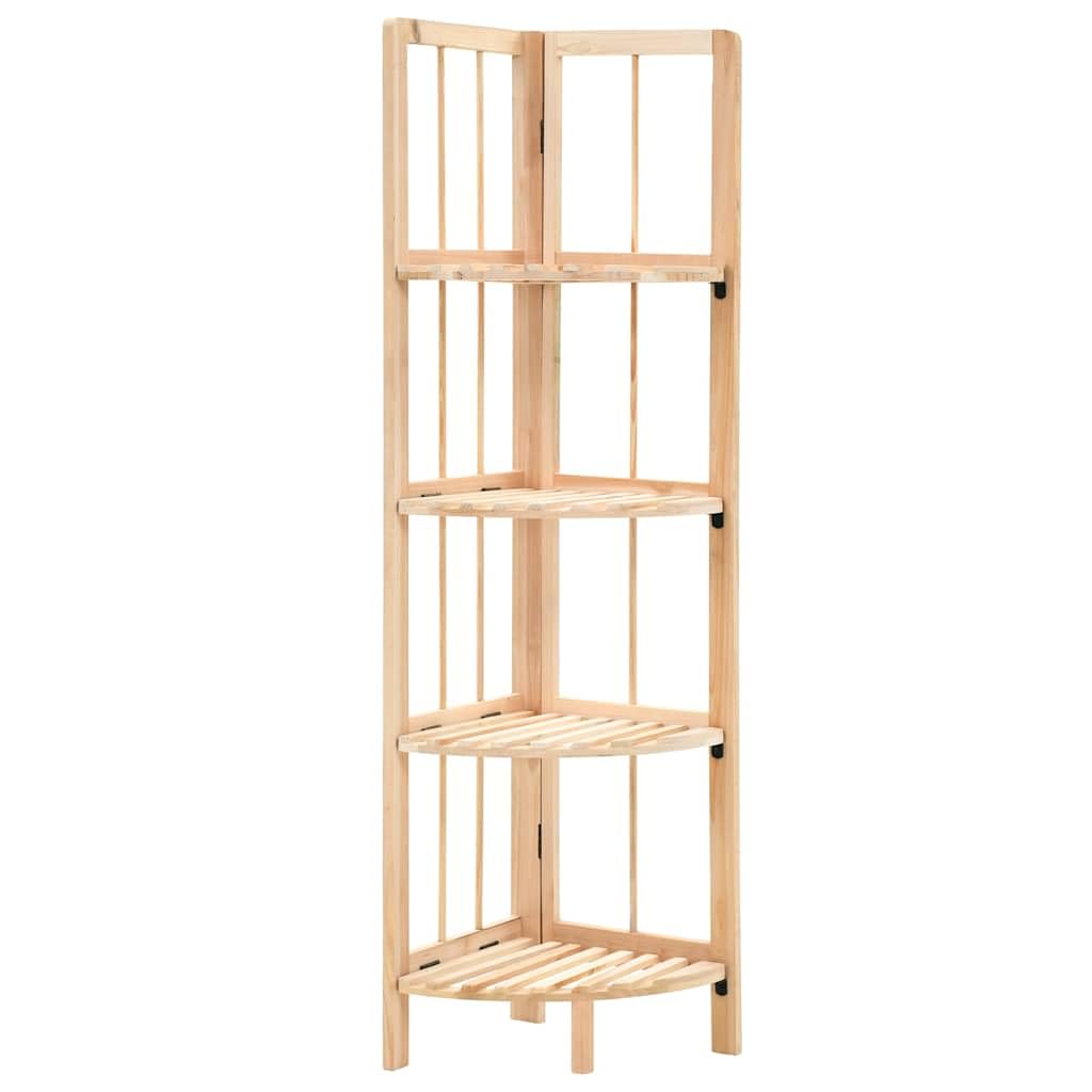 Regał narożny z drewna cedrowego, 27 x 27 x 110 cm, wolnostojący, nie zajmuje dużo miejsca, do salonu, gabinetu, biura, pokoju dziecięcego, otwarty system regałów, miejsce do przechowywania i