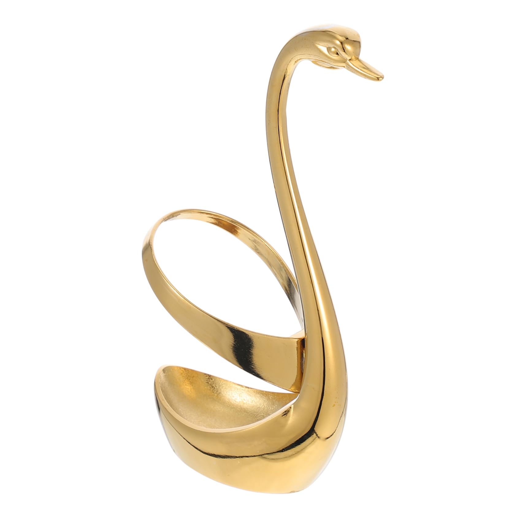 HEALLILY 1 Set Elegant Swan Base Stainless Steel Fruit Forks Tableware for Desserts Dinnerware Easy to Clean Store for Home Decoration