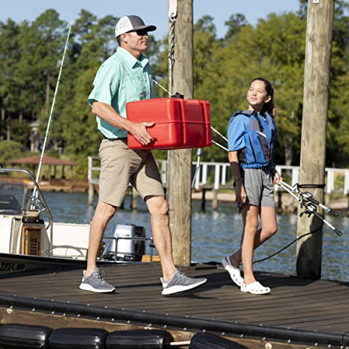 Scepter 08668 Rectangular 12 Gallon Marine Fuel Tank For Outboard Engine Boats, 23" X 14" X 14", Red #TOP2