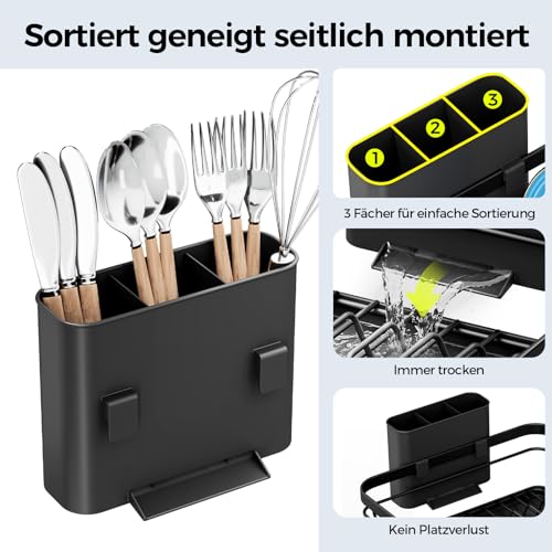 Urackify Abtropfgestell, Schwarz – Ansicht 7