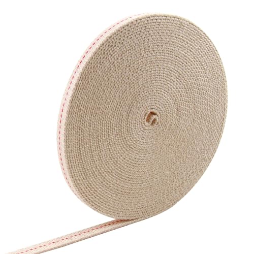 Mèche Lampe à Pétrole, 10M 12MM Meche Lampe à Huile Coton, Mèches de Rechange, Mèche Plate en Coton Solide pour Lampe à Petrole Huile Brûleur Lampe à...