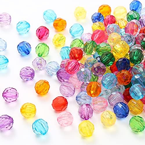 DAHI Acrylic Beads for Threading Colourful 8 mm Beads Approx. 810
