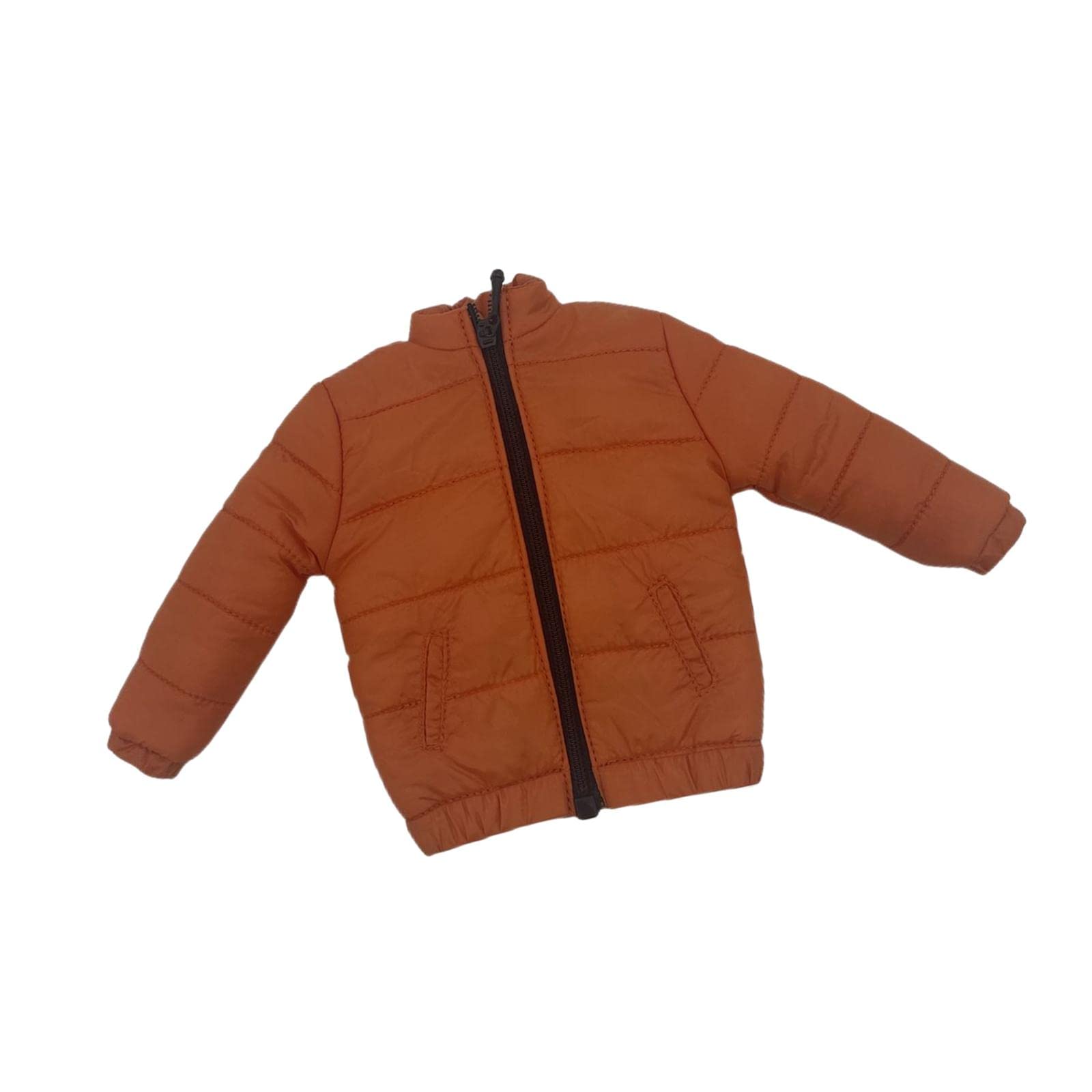 Puppenkleidung für Männliche Figuren Im Maßstab 1:6, Daunenjacke, Outfit, Kostüm Aus Weichem, Bequemem Material für Modepuppen, Geeignet für Kinder zu, Orange, Länge: 12,3 cm