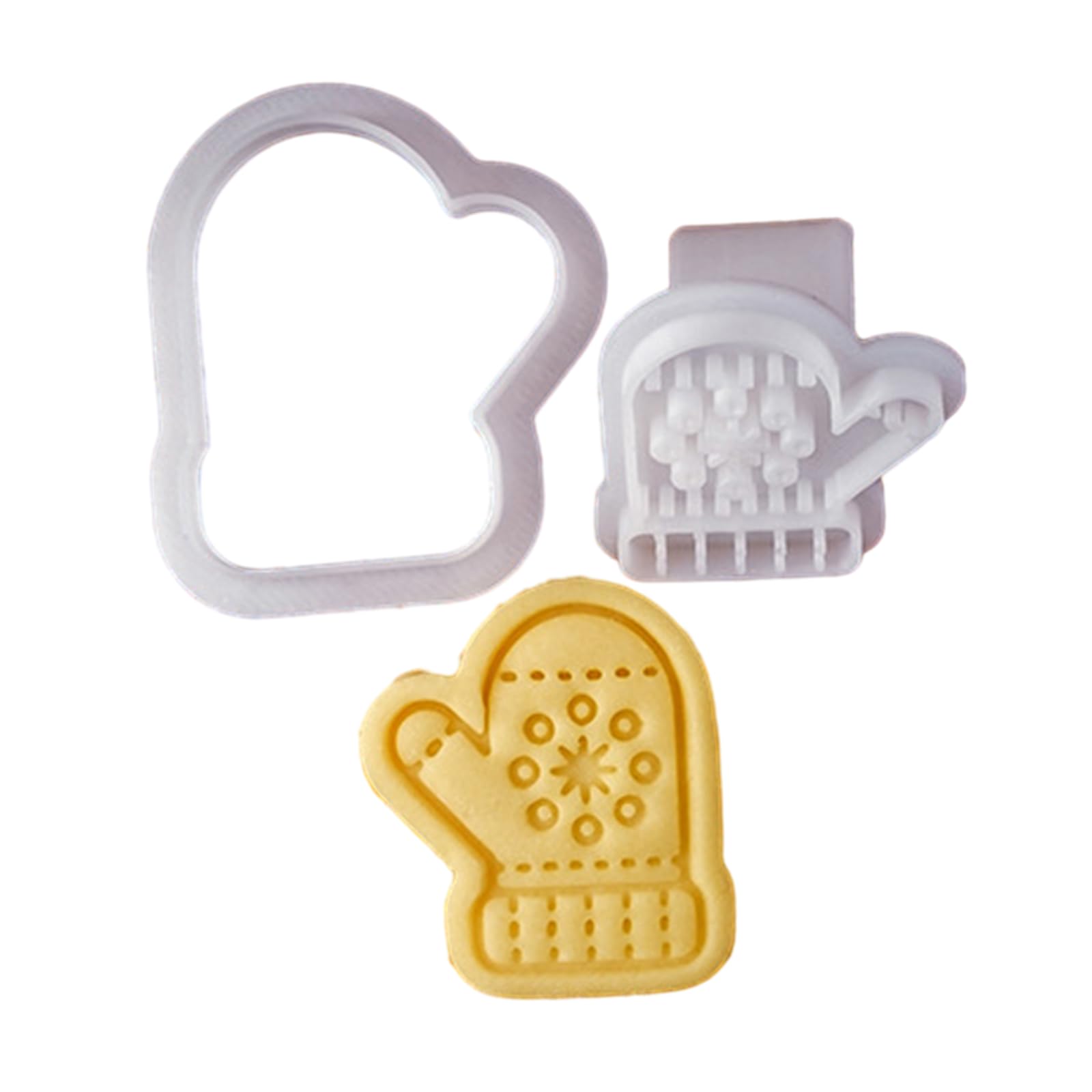 Kalttoy Gloves Christmas Cookie Christmas Themed Biscuit Molds Baking Cookie Embossing Molds For Festive Baking Mold
