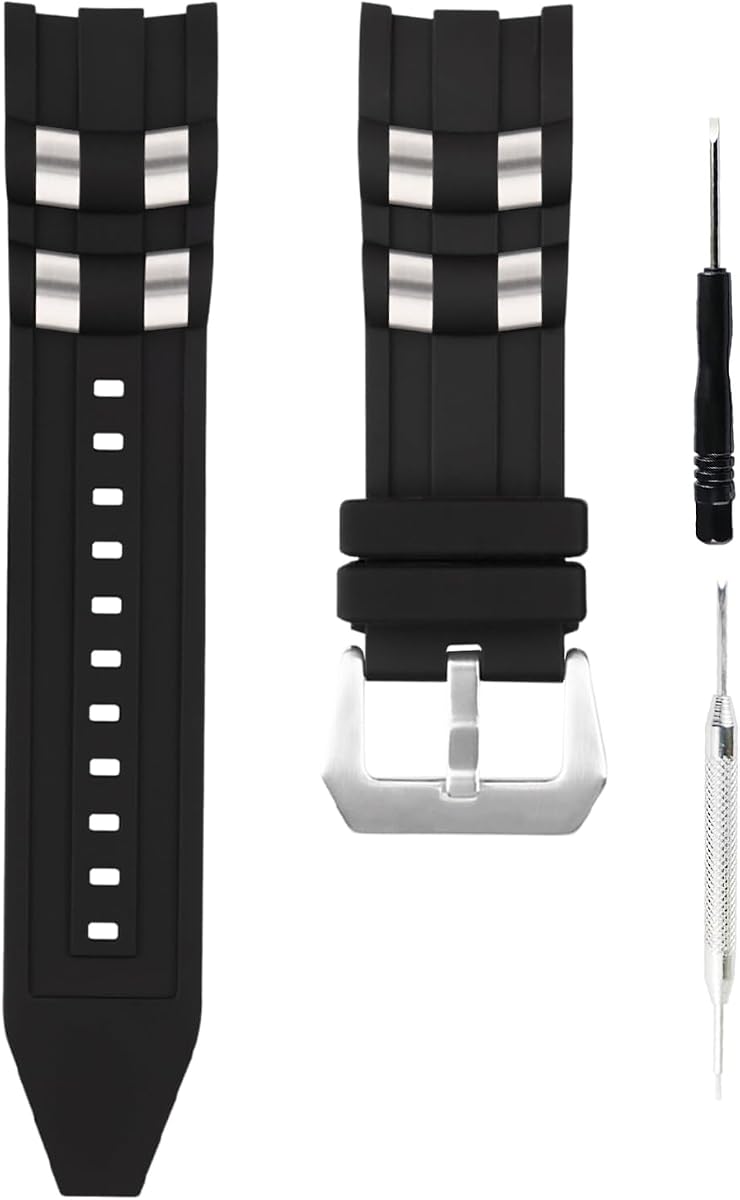 6977 6981 Correa de reloj de goma compatible con Invicta Pro Diver 6977 6978 6981 6983 6984 6986 6991 6996 Correa de silicona de 26 mm para hombres y mujeres con correa de reloj