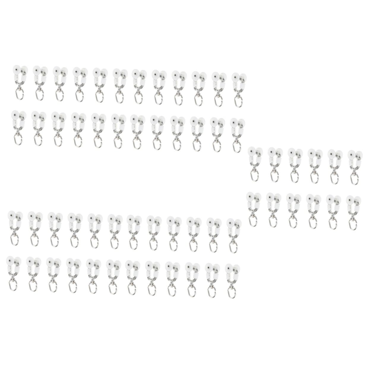 MAGICLULU 5 Sätze Zubehör Für Vorhangrollen Schiene Rollgleiter Für Vorhänge Zubehör Für Heimvorhänge Flexible Spur Fenster Gardinenhakenrolle Rad Für Gardinenläufer Plastik 12 Stück * 5