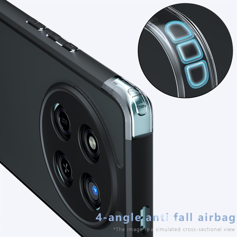 Image of Back Cover Compatible with Honor X9C 5G - Matte Black Case | Slim Rubber Mobile Cover | Anti-Scratch Back Cover | Soft Touch Phone Case | Lightweight Mobile Case