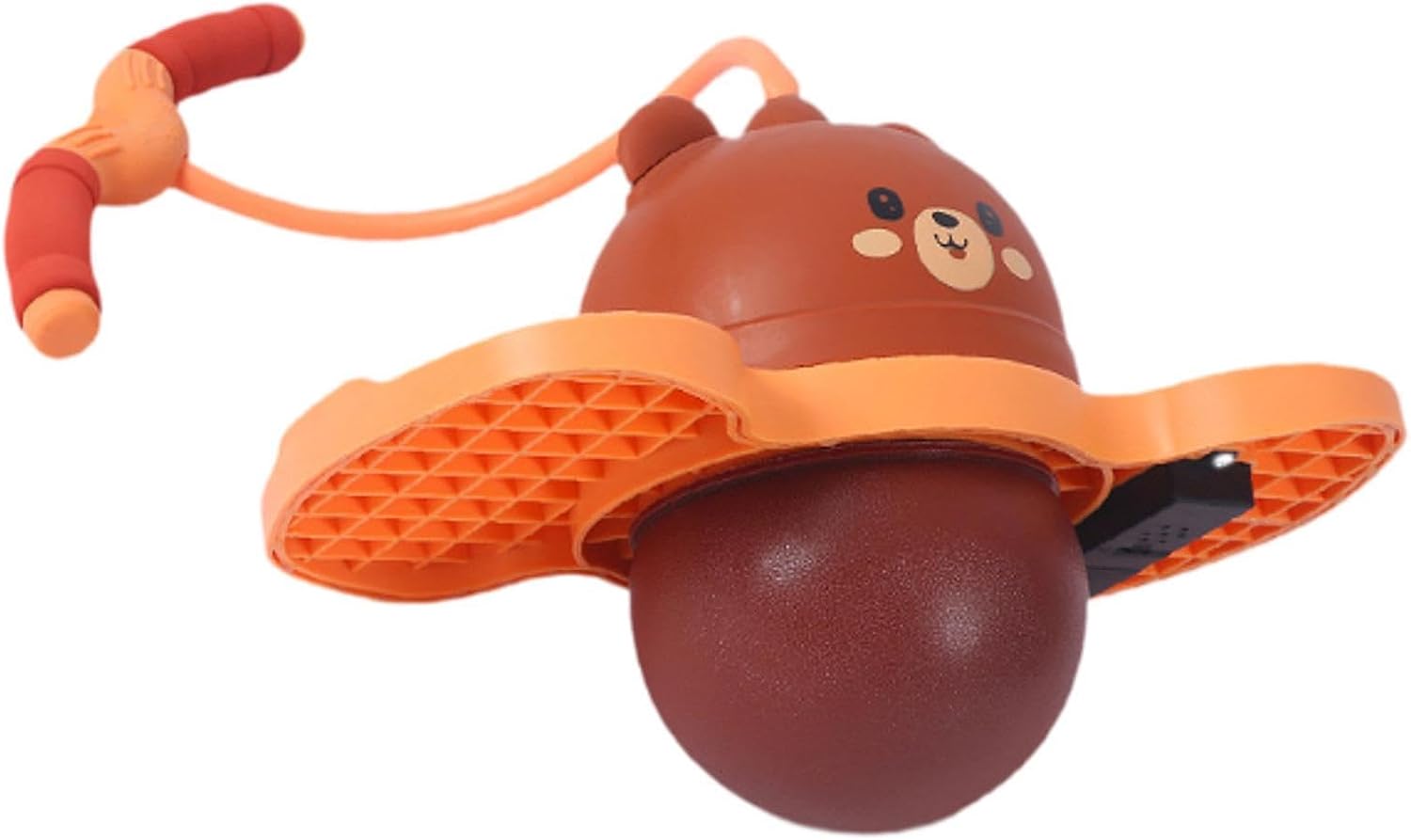 Pogo Jump Ball, Springboard with Non-Slip Grip, Balance Board, Fun High Jump Toy, Bouncy Ball for Training Balance Skills, Coffee