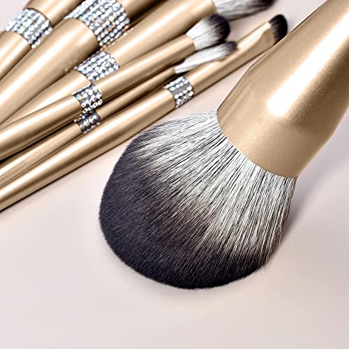 Makeup brush Makeup Brush Set 12PCS Bright Diamond-encrusted Brushes Female Cosmetic Tools - Image 5