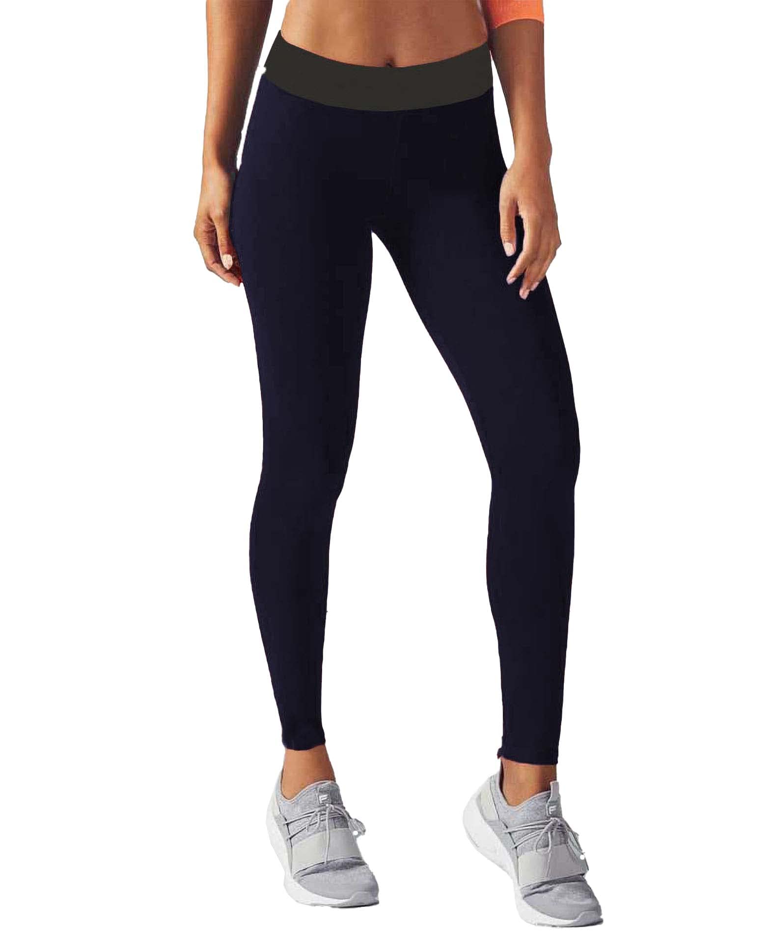 imperative Women's Slim Fit Poly Leggings | High Waist Ankle Length Workout Trousers with Pocket | Broad Striped Tape Stretchable Leggings for Gym, Yoga, & Fitness-picture-12