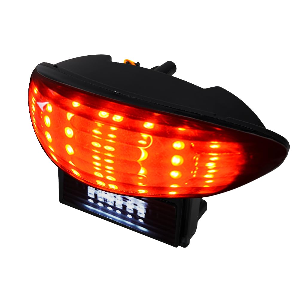 Astra Depot Direct Fit 1999-2007 Suzuki Hayabusa GSXR1300 Katana 600 750 LED Taillight Brake Tail Light w/Integrated Turn Signal Indicator Smoke Motorcycle