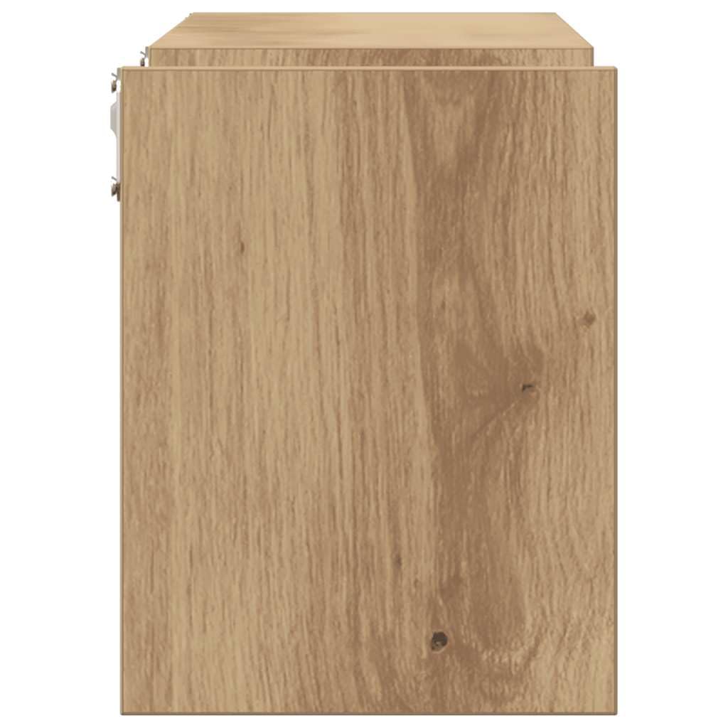 Estantería de pared 2 unidades de roble Artisan, 100 x 15 x 20 cm, material de madera, estantes flotantes para salón, oficina, dormitorio, montaje en pared, almacenamiento versátil
