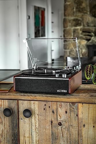 Victrola Eastwood Platine Bluetooth Signature à 3 Vitesses avec Haut-parleurs intégrés et Cache-poussière | Son Audio amélioré | Espresso (VTA-73-ESP) - Les Beatles, Paul McCartney, John Lennon, RIngo Starr, George Harrison Victrola Eastwood Platine Bluetooth Signature à 3 Vitesses avec Haut-parleurs intégrés et Cache-poussière | Son Audio amélioré | Espresso (VTA-73-ESP) – Image 8