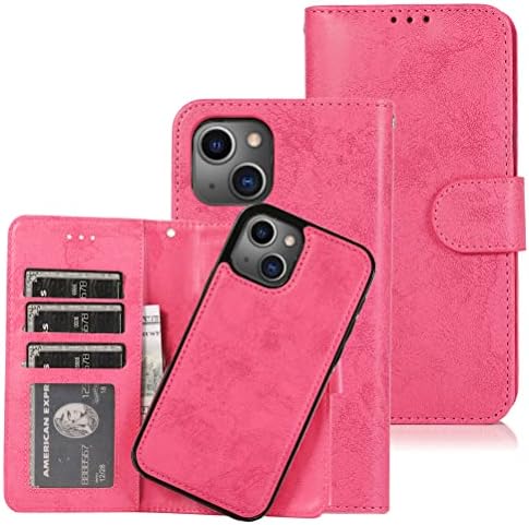 SUMOON Detachable iPhone 13 Pro Max Case for Women/Men,Magnetic Flip Case PU Leather Folio Cover with Purse Card Holder Strap iPhone 13 Pro Max Removable Wallet Shockproof Phone Case Light Blue