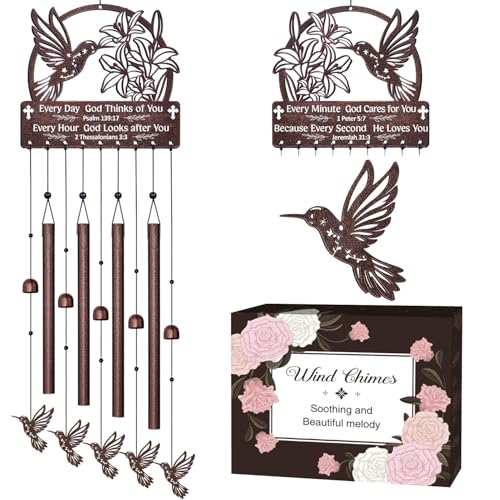 Christian Gifts for Women, Mothers Day Religious Gifts for Men Women, 29" Christian Wind Chimes, Baptism,Birthday,Easter,Faith Based Gift for Boys Girl Friends Mom Sister Kids, Bible Verse Scripture