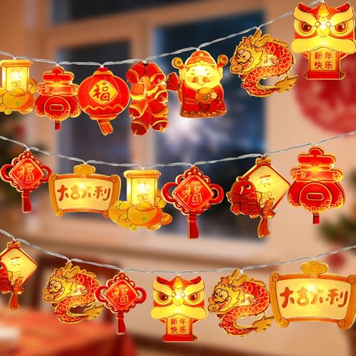 Jansun Chinese New Year Decorations, 2026 Chinese New Year String Light 20 Led Light for Spring Festival Decorations