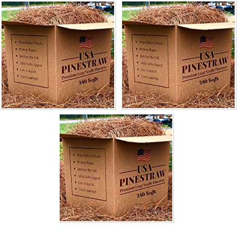 USA Pine Straw - Premium Pine Needle Mulch (Long Needle
