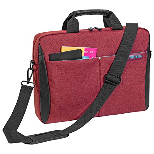 Laptoptasche Lifestyle Notebook-Tasche bis 15,6 Zoll (39,6 cm) Umhängetasche mit Schultergurt, Rot
