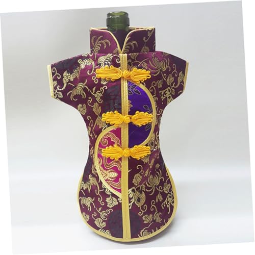 Bolsa de botella de vino de seda para transformar botellas simples en centros de mesa 2