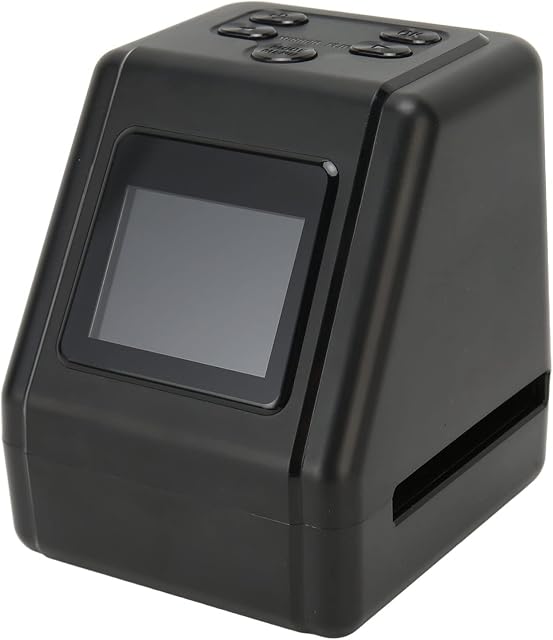 Garsent Digital Film and Slide Scanner, Slide and Film Viewer with 2.0in LCD Screen, Converts 135 110 126 and Super 8 Films, Slides, Negatives to Digital JPG Photos, Can Adjust Brightness