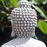 zenggp Ozdoba ogrodowa siedzący Budda efekt kamienia Zen zewnętrzny wewnątrz statuetka dekoracja domu