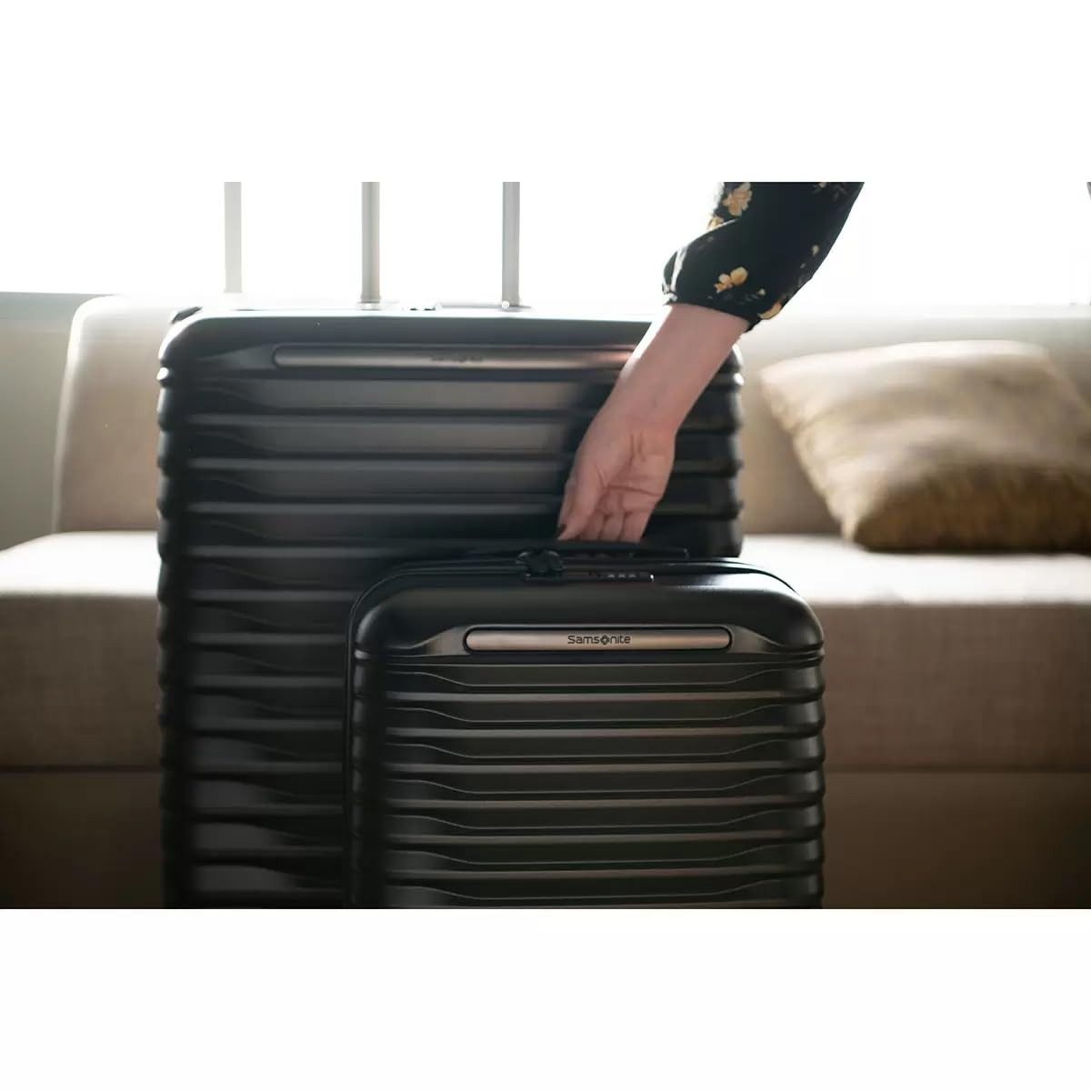 Samsonite Element - Set di valigie rigide, 2 pezzi, colore: Nero