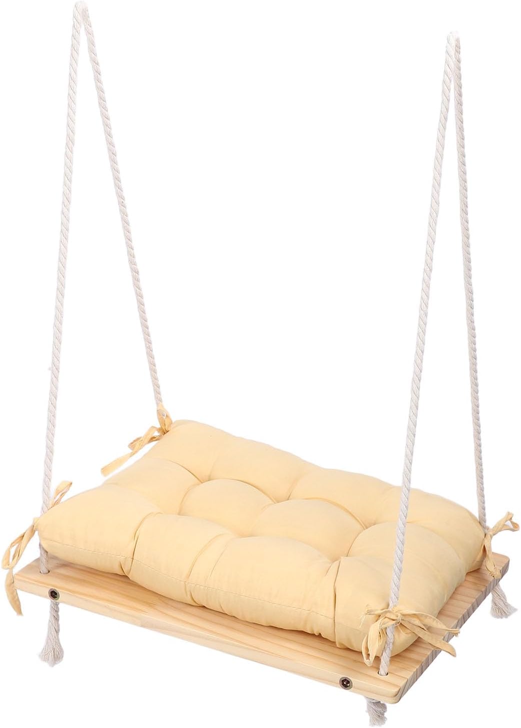 Cat Window Perch, Hanging Design Easy to Install Warm and Comfortable Sturdy Wooden Window Mounted Cat Hammock for Indoor Pet Resting