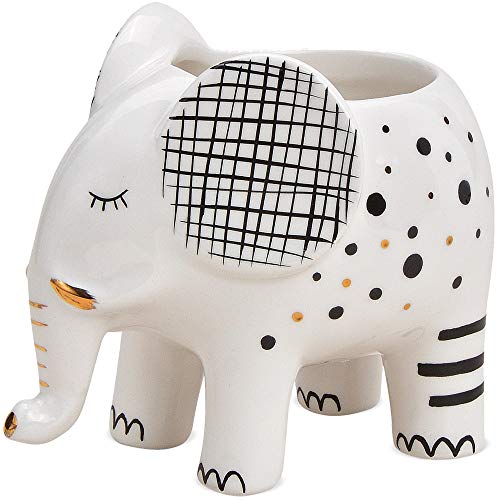 212 matches21 Macetero Elefante con Puntos Maceta Maceta Negro Blanco Dorado decoración cerámica Moderna 1 Pieza 12x10x9 cm