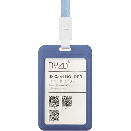 Amazon Amazon限定ブランド Dyzd Idカードホルダー プラスチック 縦 おしゃれ グレーブルー 6個入り 名札 ホルダー 文房具 オフィス用品